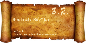 Bodisch Réka névjegykártya